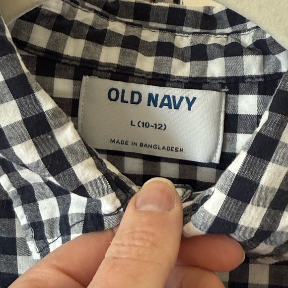 Boy’s Navy and White Checkered Shirt - Picture 4 of 4